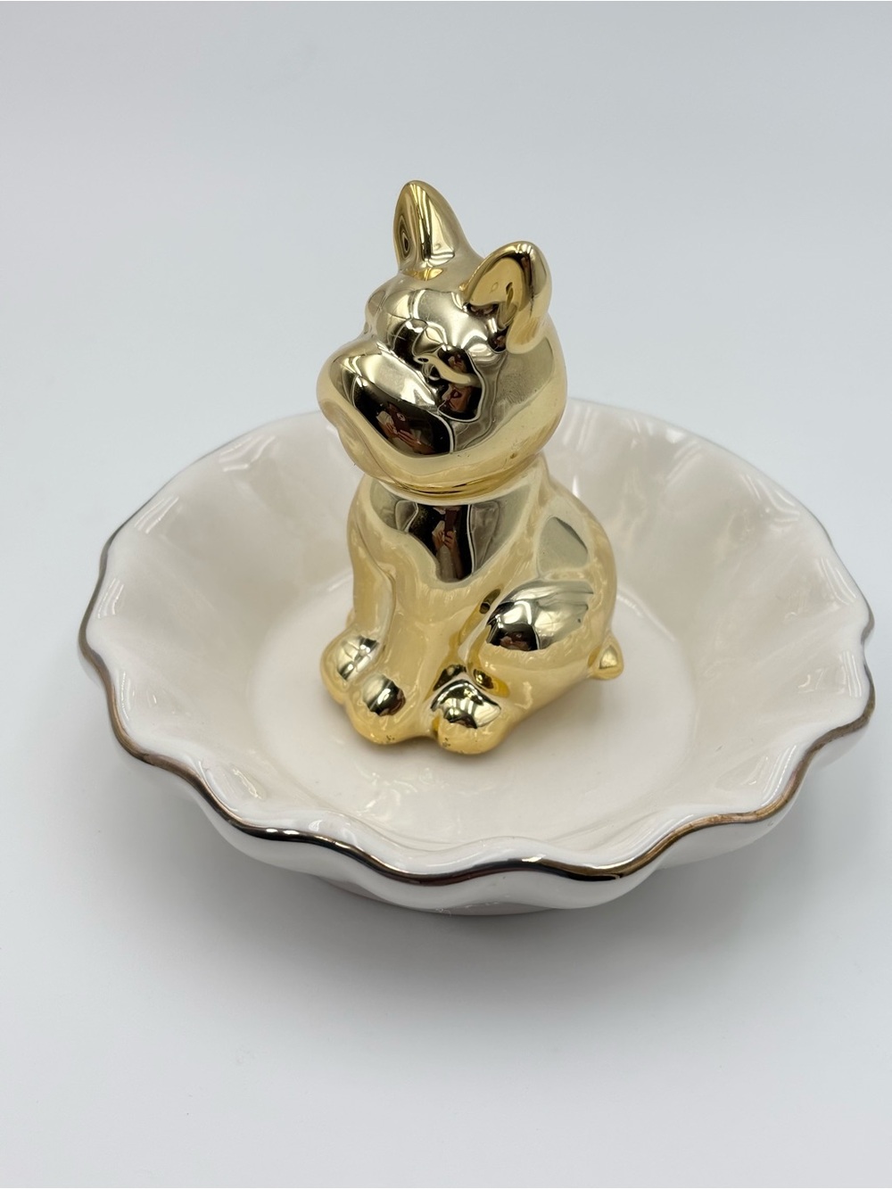 Lependor Dog Ceramic Jewelry Tray Ring Holder Trinket Dish Necklace‎ Earring - Picture 4 of 8